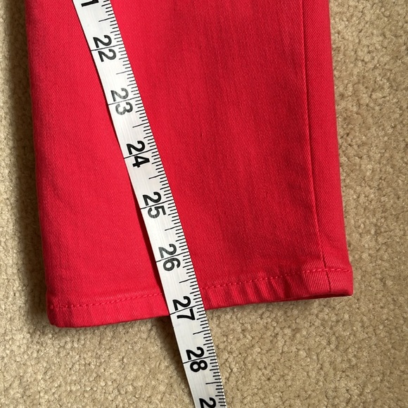 Gap 1969 brand legging Jean in red peach. Size Us 28/6r - Picture 8 of 9